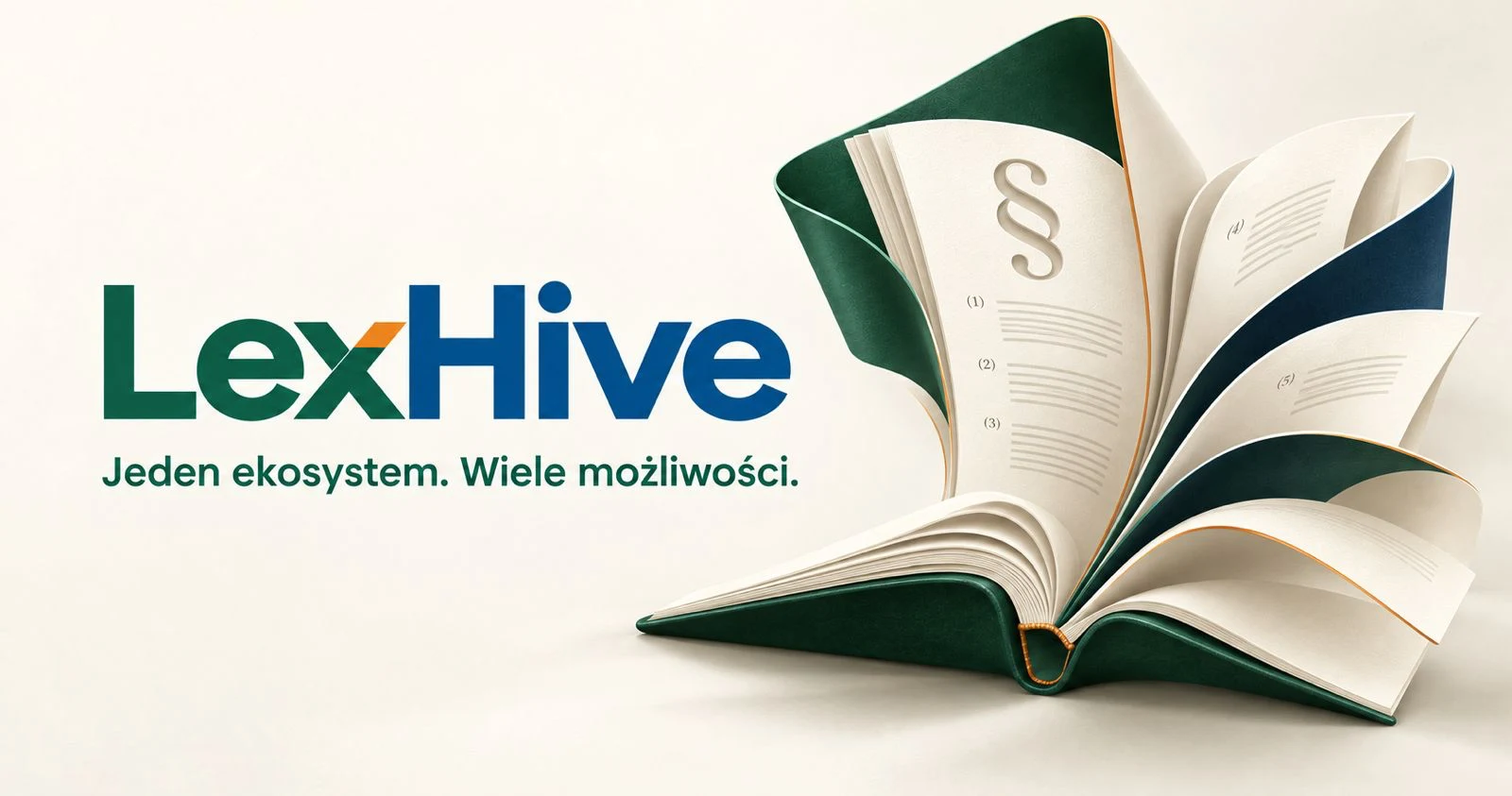 LexHive — Jeden ekosystem. Wiele możliwości. Otwarta księga prawa w barwach marki.